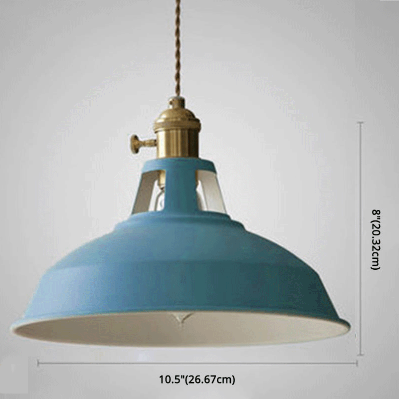 Stornfield | Industrial Retro Metal 1-Light Pendant Lamp | Vintage Hanging Light for Restaurant and Dining Room | E27 LED Compatible