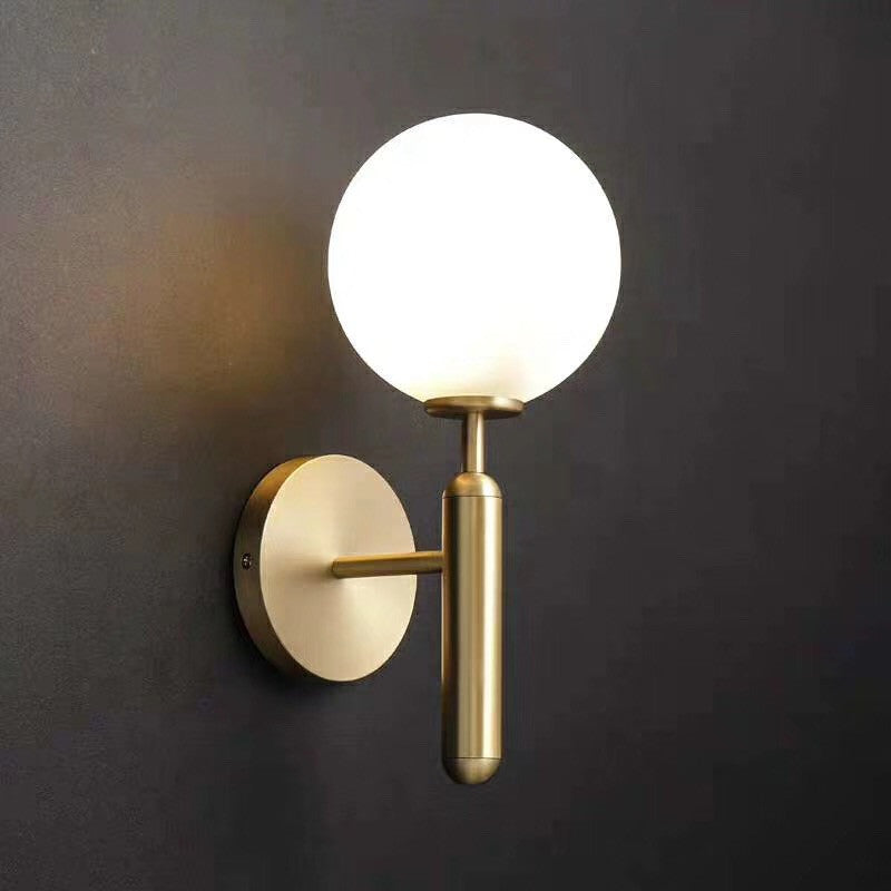 Ball Stairway Wall Light Fixture Glass Single-Bulb Simple Style Wall Sconce Lighting | Stornfield