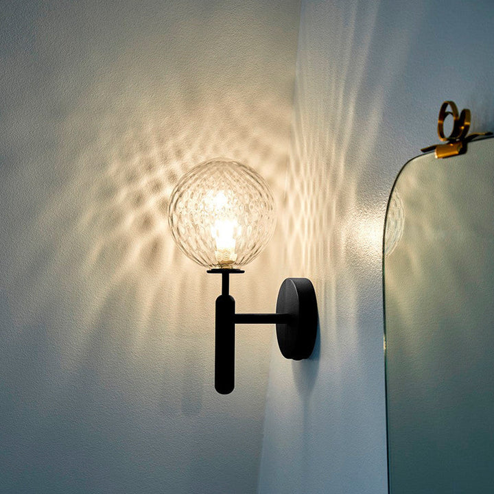 Ball Stairway Wall Light Fixture Glass Single-Bulb Simple Style Wall Sconce Lighting | Stornfield