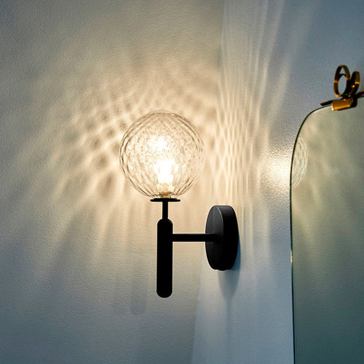 Ball Stairway Wall Light Fixture Glass Single-Bulb Simple Style Wall Sconce Lighting | Stornfield