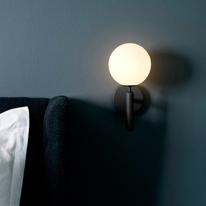 Ball Stairway Wall Light Fixture Glass Single-Bulb Simple Style Wall Sconce Lighting | Stornfield