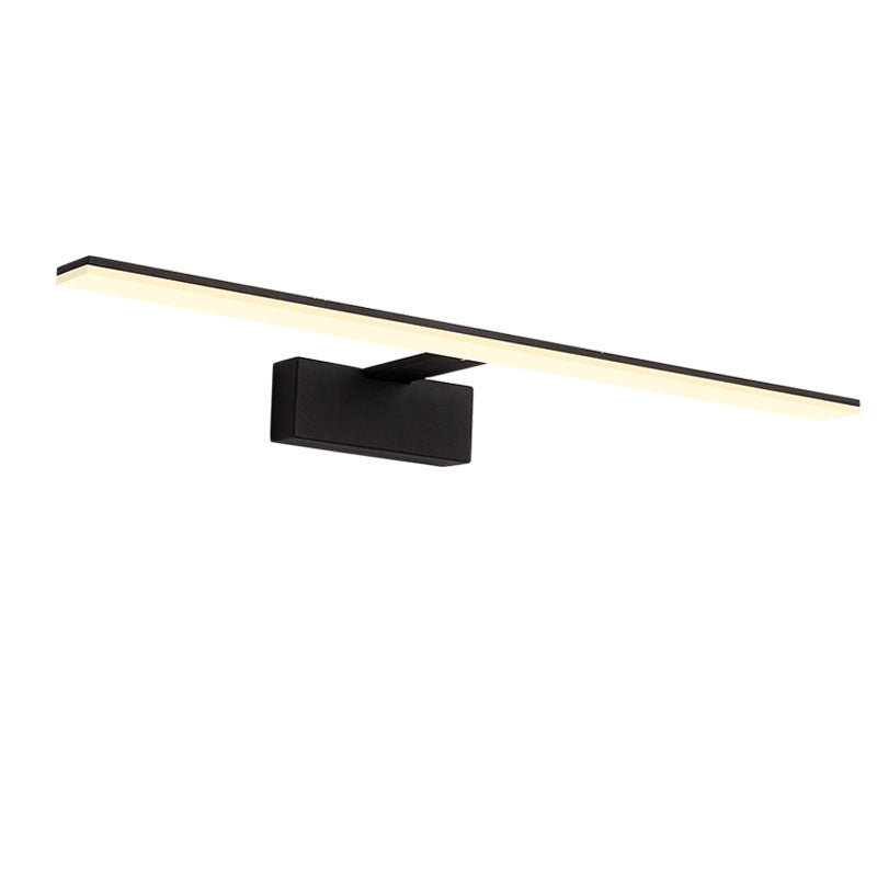 Minimalist Bar Shaped Vanity Lamp Metal Bathroom LED Wall Sconce Lighting with Acrylic Diffuser | Stornfield