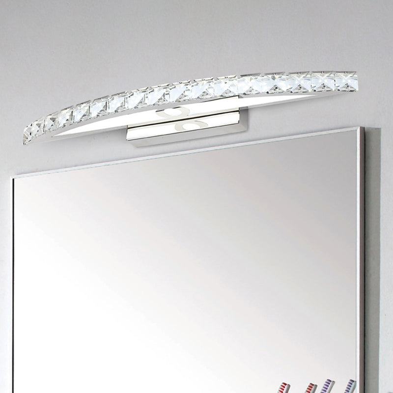 Stornfield | Crystal Arc Wall Sconces Modernist LED Vanity Light for Bathroom