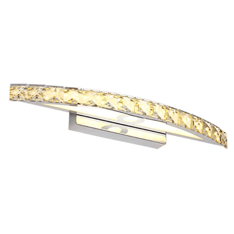 Stornfield | Crystal Arc Wall Sconces Modernist LED Vanity Light for Bathroom