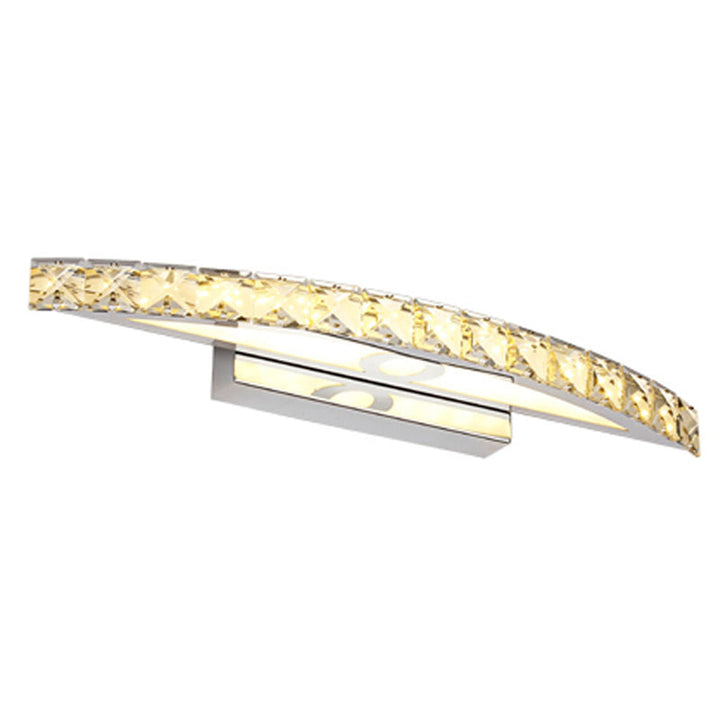 Stornfield | Crystal Arc Wall Sconces Modernist LED Vanity Light for Bathroom