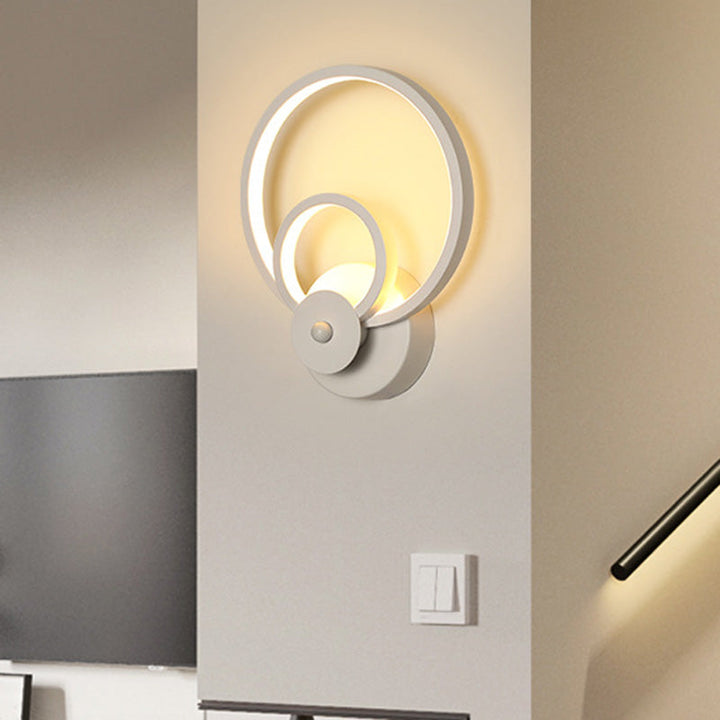 Stornfield | Lampe murale géométrique blanche simplicité LED lampe murale en métal lumière murale pour escalier