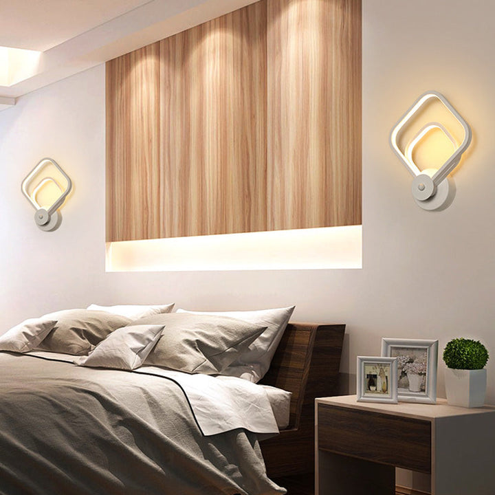Stornfield | Lampe murale géométrique blanche simplicité LED lampe murale en métal lumière murale pour escalier