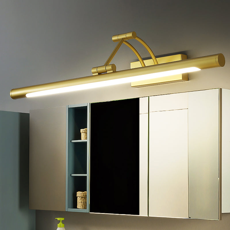 Minimalist Tube Shaped Vanity Light Fixture Acrylic LED Wall Mount Lamp with 3-Joint Swing Arm | Stornfield