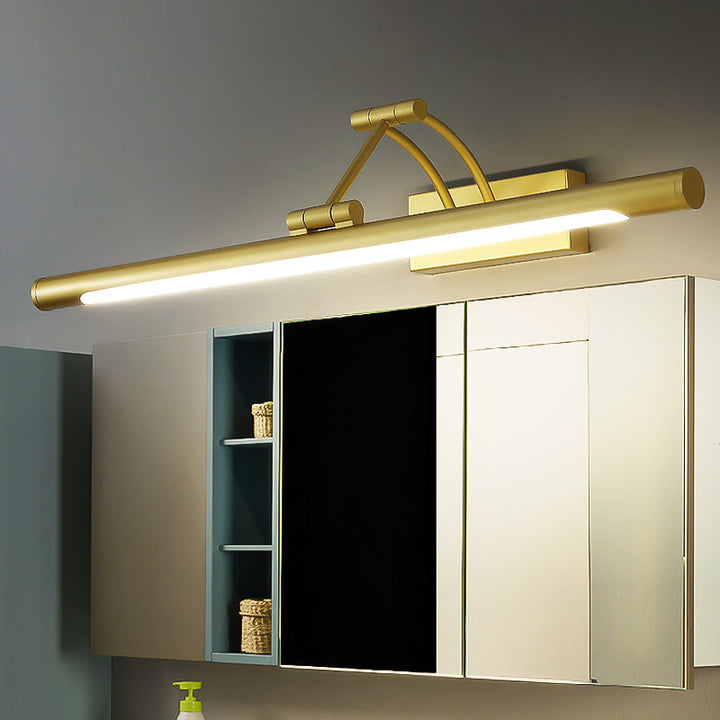 Minimalist Tube Shaped Vanity Light Fixture Acrylic LED Wall Mount Lamp with 3-Joint Swing Arm | Stornfield