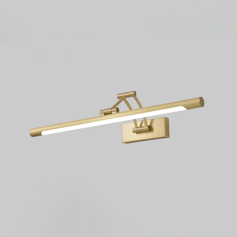 Minimalist Tube Shaped Vanity Light Fixture Acrylic LED Wall Mount Lamp with 3-Joint Swing Arm | Stornfield