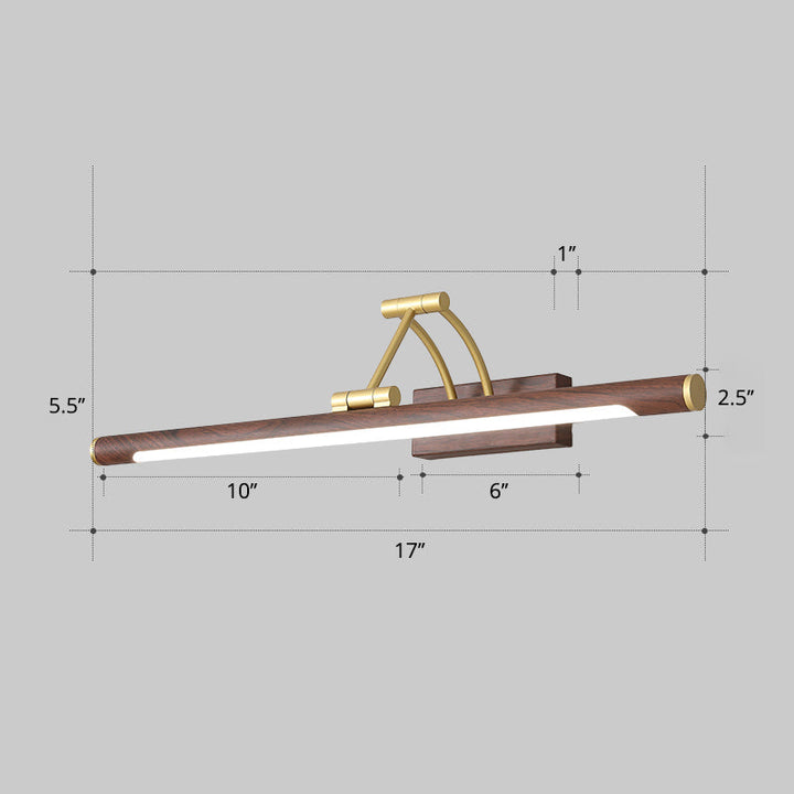 Minimalist Tube Shaped Vanity Light Fixture Acrylic LED Wall Mount Lamp with 3-Joint Swing Arm | Stornfield
