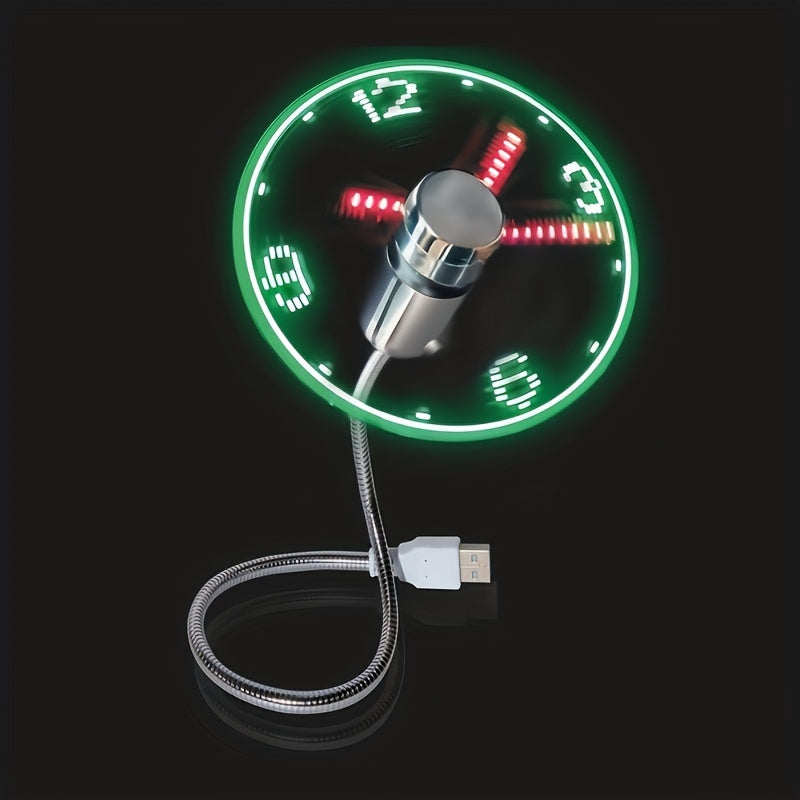 USB Desk Fan with LED Clock Display | Stornfield