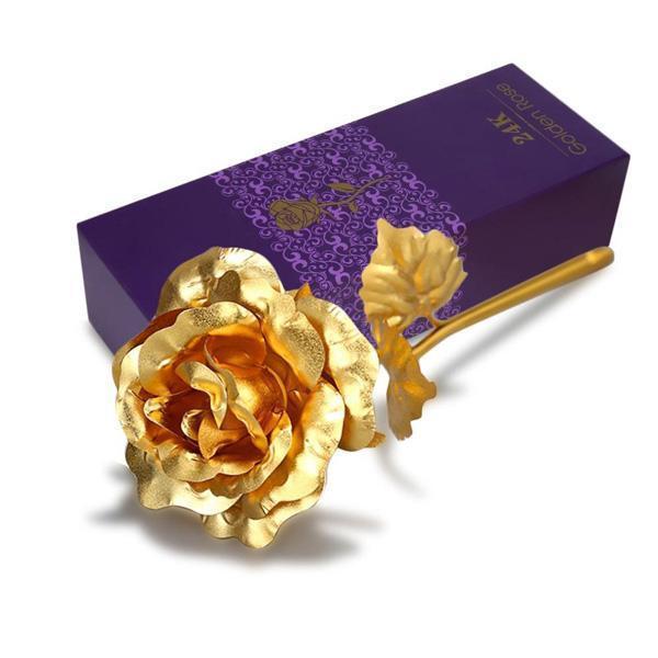 24K Gold Foil Rose With Box | Stornfield