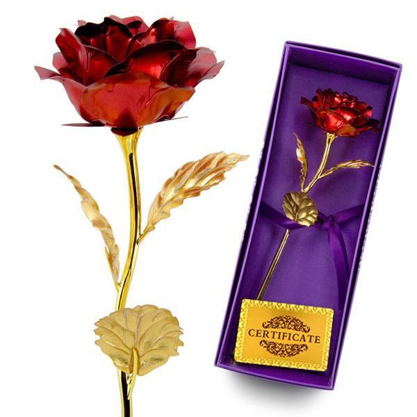 24K Gold Foil Rose With Box | Stornfield