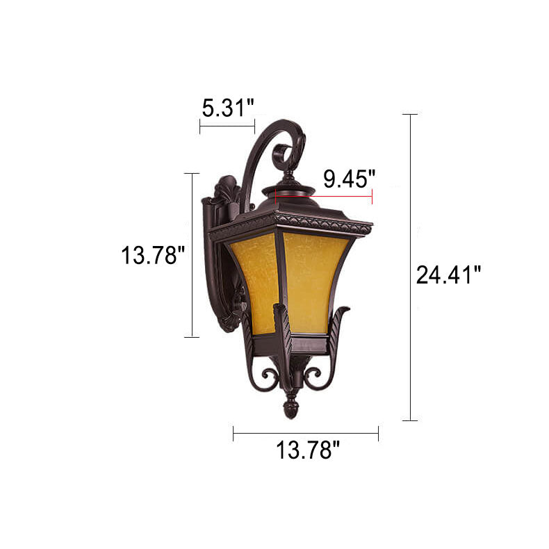 European-style Retro Aluminum Waterproof Outdoor 1-Light Wall Sconce Lamp | Stornfield