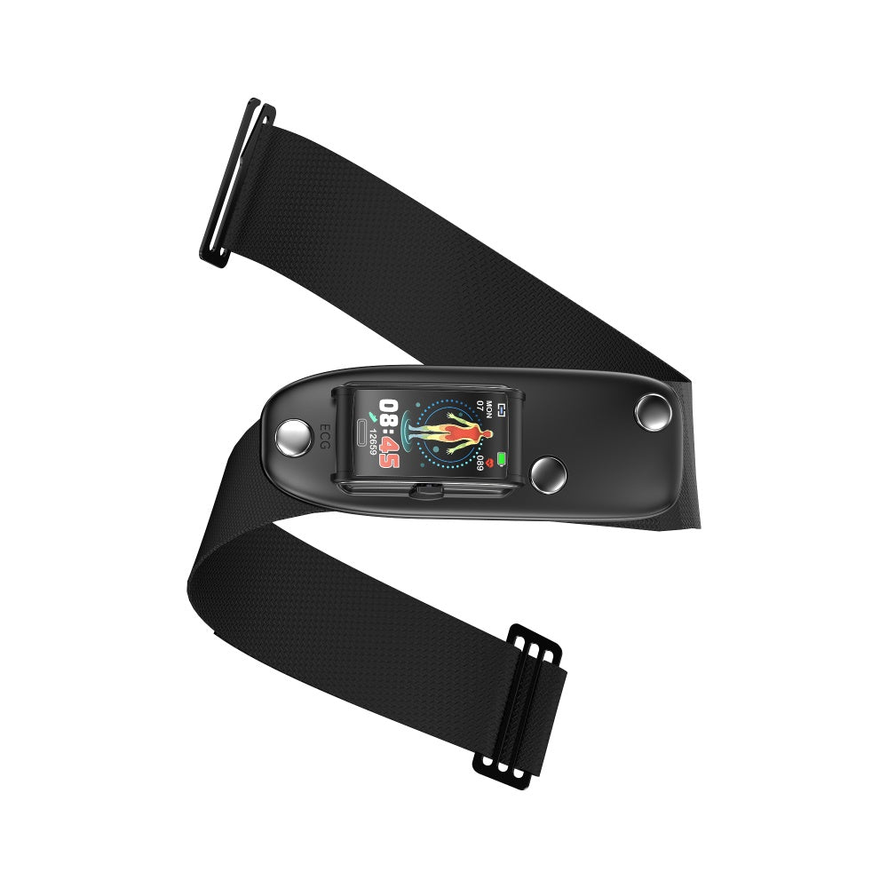 Stornfield | Bracelet Intelligent 3-Canaux EKG Tension Artérielle Oxygène Sanguin Sucre Sanguin Détection du Sommeil