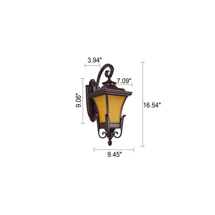 European-style Retro Aluminum Waterproof Outdoor 1-Light Wall Sconce Lamp | Stornfield