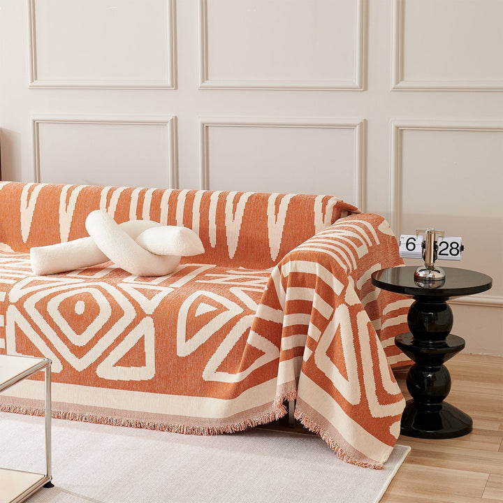 Geometric Boho Style Sofa Cover - Modern, Stylish & Durable Sofa Protection | Stornfield