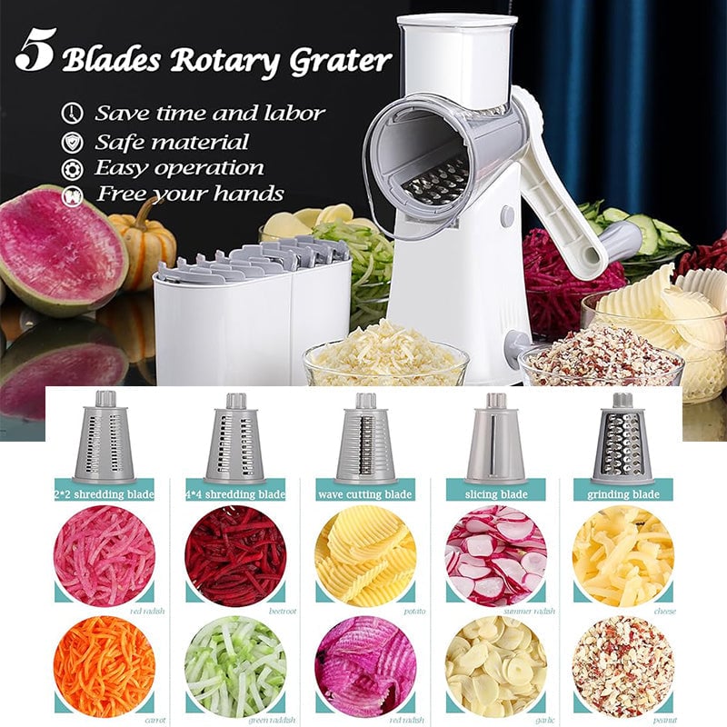 5-in-1 Rotating Cheese Slicer and Grater | Stornfield
