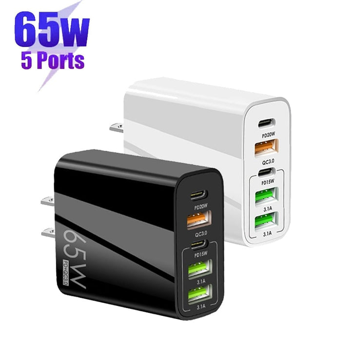 Multi-Port Adapter 65W Fast Charger - US Standard | Stornfield