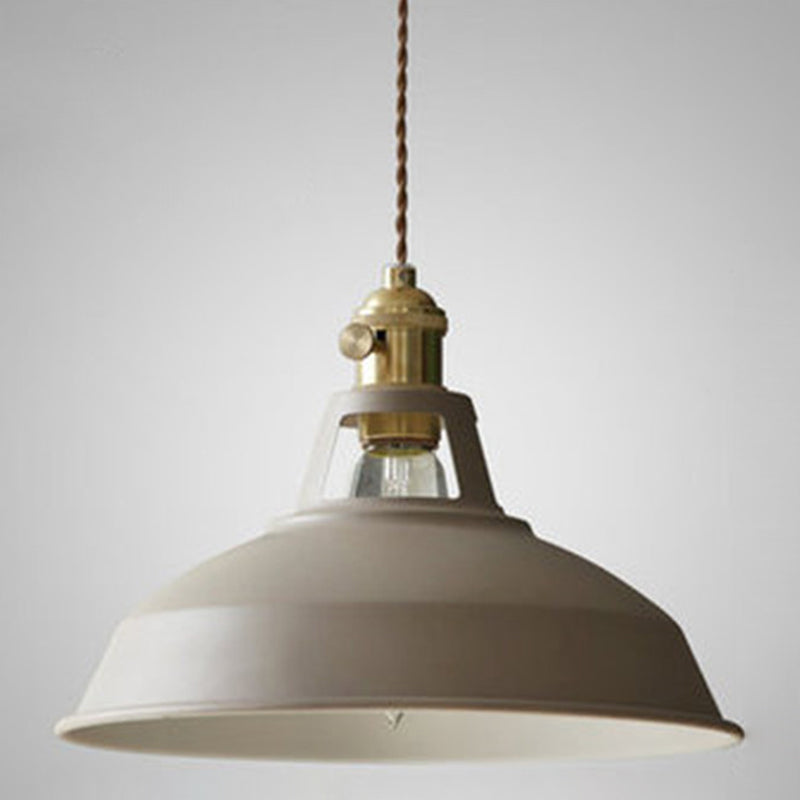 Stornfield | Industrial Retro Metal 1-Light Pendant Lamp | Vintage Hanging Light for Restaurant and Dining Room | E27 LED Compatible