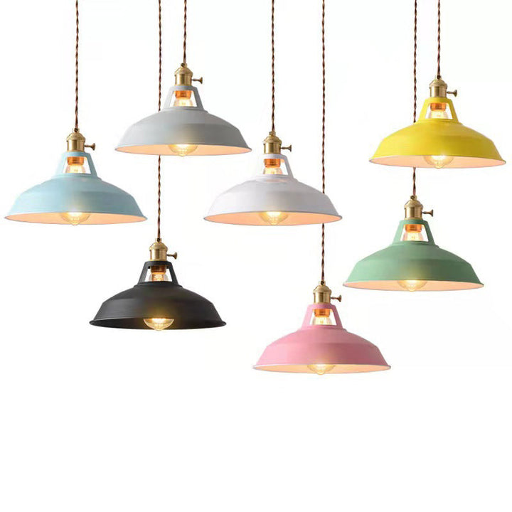 Stornfield | Industrial Retro Metal 1-Light Pendant Lamp | Vintage Hanging Light for Restaurant and Dining Room | E27 LED Compatible