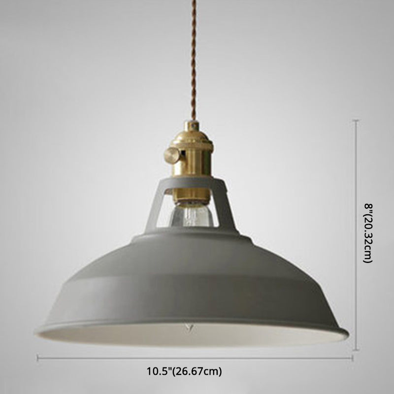 Stornfield | Industrial Retro Metal 1-Light Pendant Lamp | Vintage Hanging Light for Restaurant and Dining Room | E27 LED Compatible