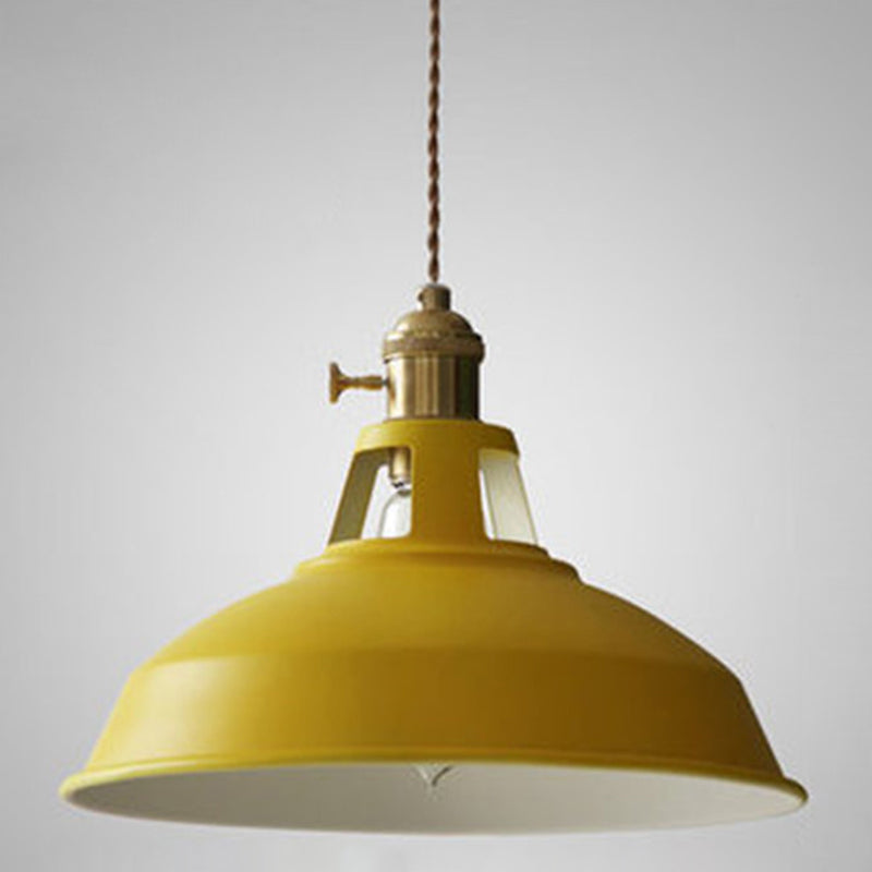 Stornfield | Industrial Retro Metal 1-Light Pendant Lamp | Vintage Hanging Light for Restaurant and Dining Room | E27 LED Compatible