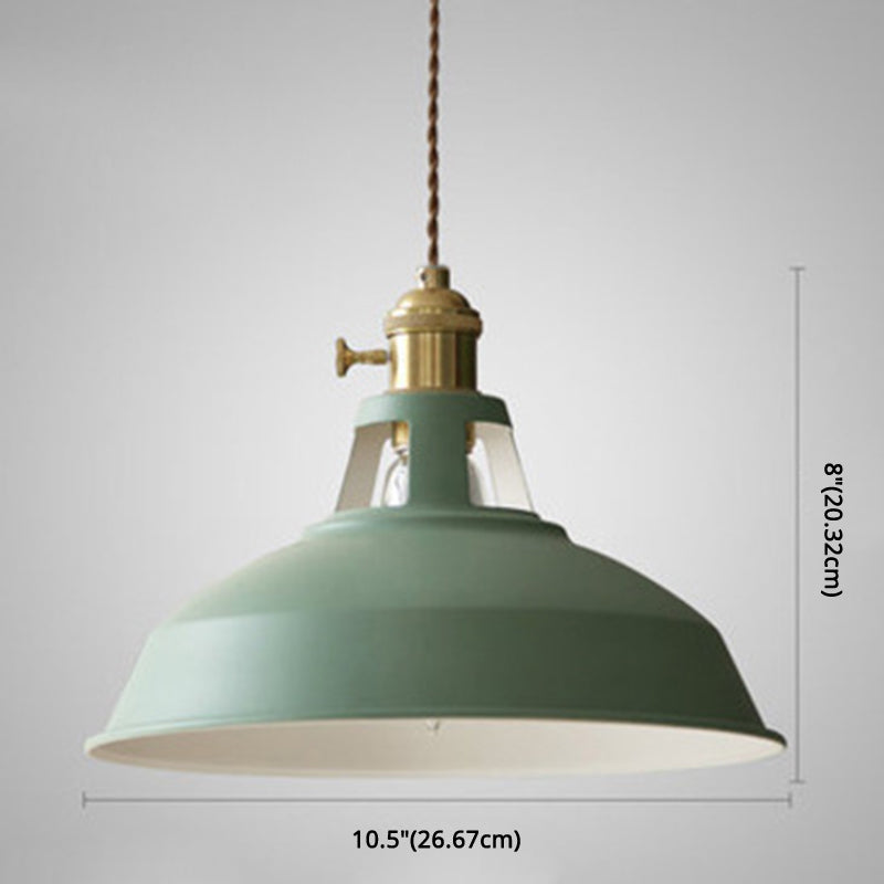 Stornfield | Industrial Retro Metal 1-Light Pendant Lamp | Vintage Hanging Light for Restaurant and Dining Room | E27 LED Compatible