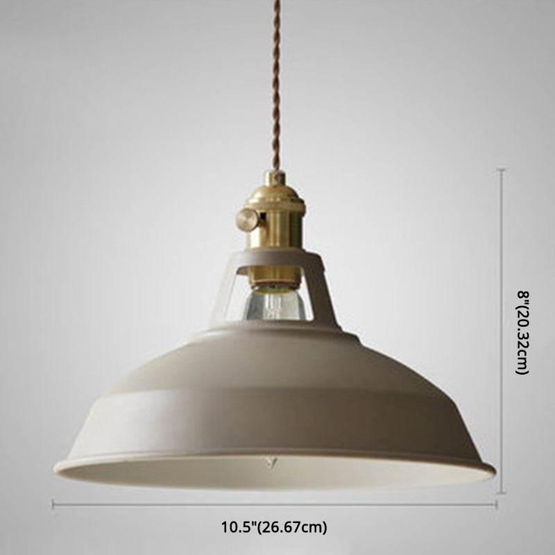 Stornfield | Industrial Retro Metal 1-Light Pendant Lamp | Vintage Hanging Light for Restaurant and Dining Room | E27 LED Compatible