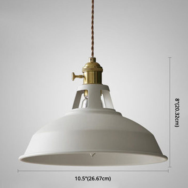 Stornfield | Industrial Retro Metal 1-Light Pendant Lamp | Vintage Hanging Light for Restaurant and Dining Room | E27 LED Compatible