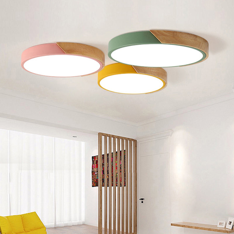 Modern LED Ceiling Lamp for Bedroom - Energy-Saving Acrylic and Metal Recessed Light, Various Colors | Stornfield