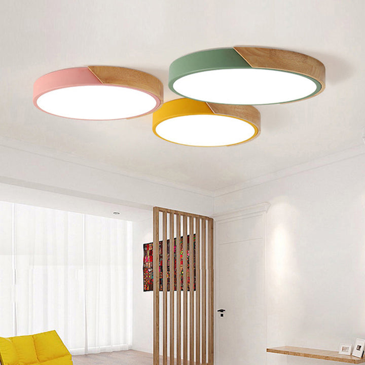 Modern LED Ceiling Lamp for Bedroom - Energy-Saving Acrylic and Metal Recessed Light, Various Colors | Stornfield