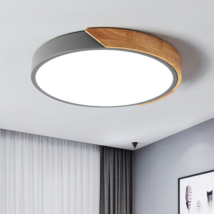Modern LED Ceiling Lamp for Bedroom - Energy-Saving Acrylic and Metal Recessed Light, Various Colors | Stornfield