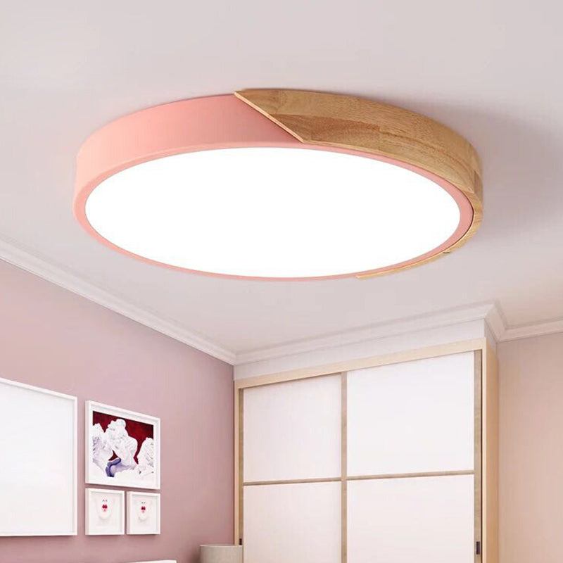 Modern LED Ceiling Lamp for Bedroom - Energy-Saving Acrylic and Metal Recessed Light, Various Colors | Stornfield