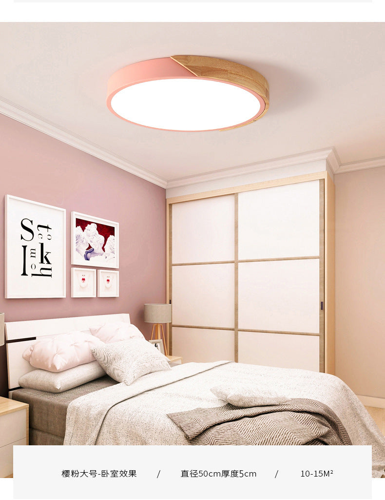 Modern LED Ceiling Lamp for Bedroom - Energy-Saving Acrylic and Metal Recessed Light, Various Colors | Stornfield