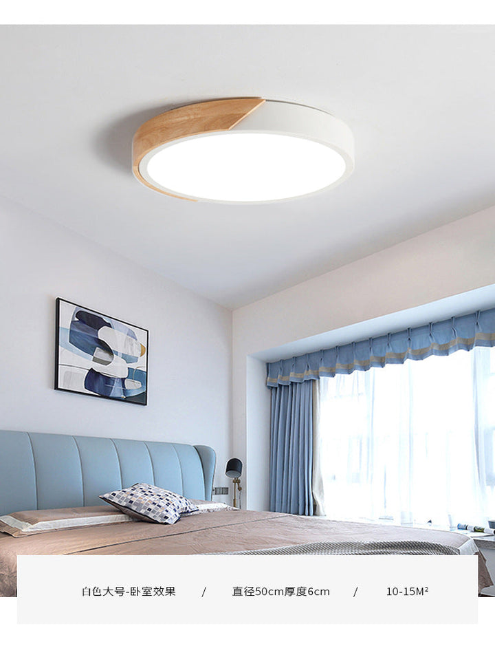 Modern LED Ceiling Lamp for Bedroom - Energy-Saving Acrylic and Metal Recessed Light, Various Colors | Stornfield