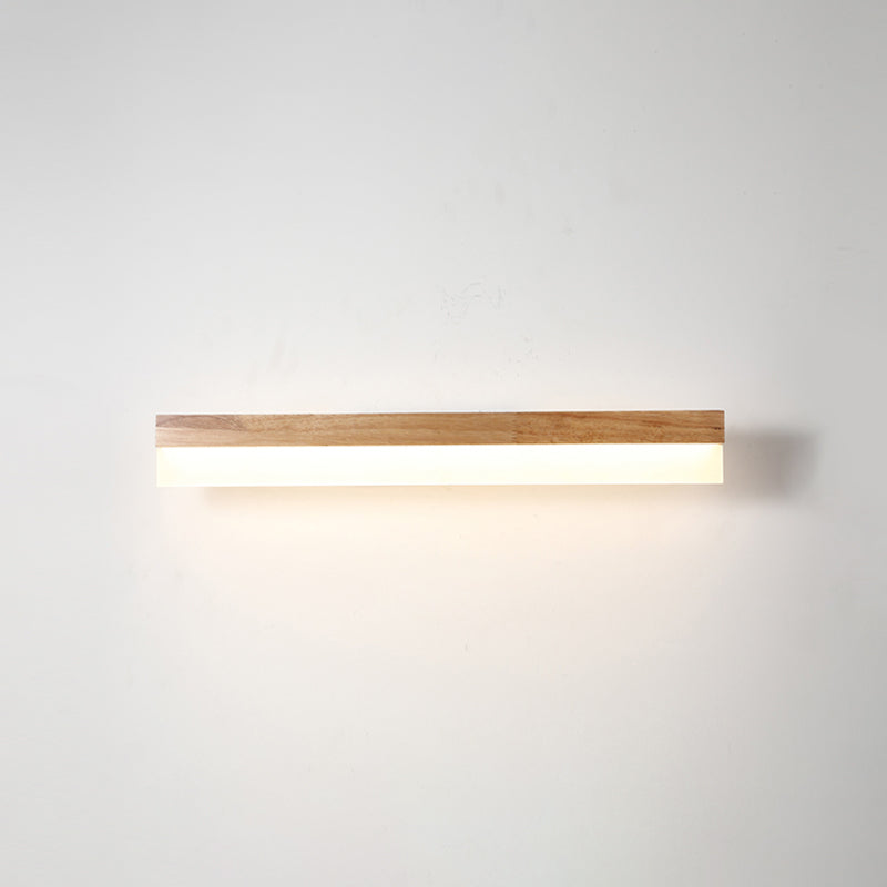 Stornfield | Modern Wooden Bathroom Wall Light with LED Lighting and Acrylic Shade