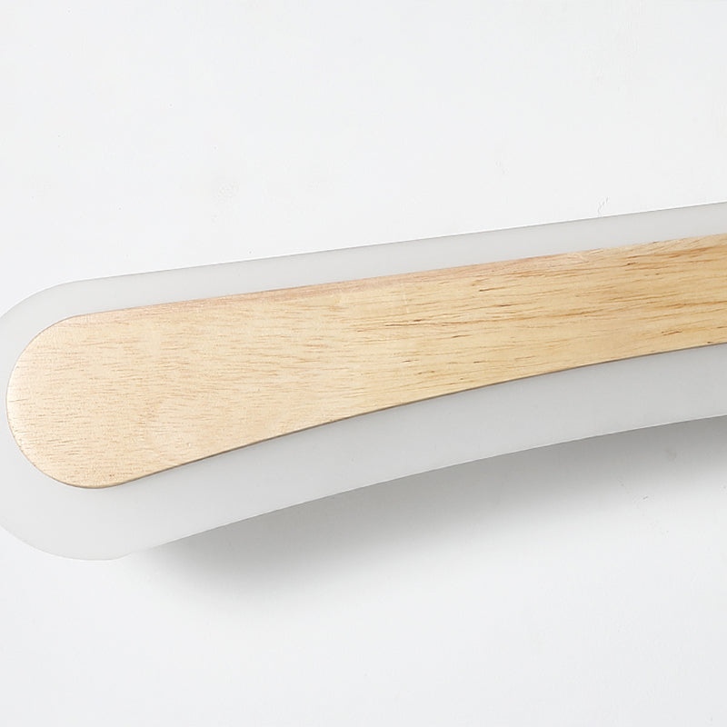 Stornfield | Modern Wooden Bathroom Wall Light with LED Lighting and Acrylic Shade