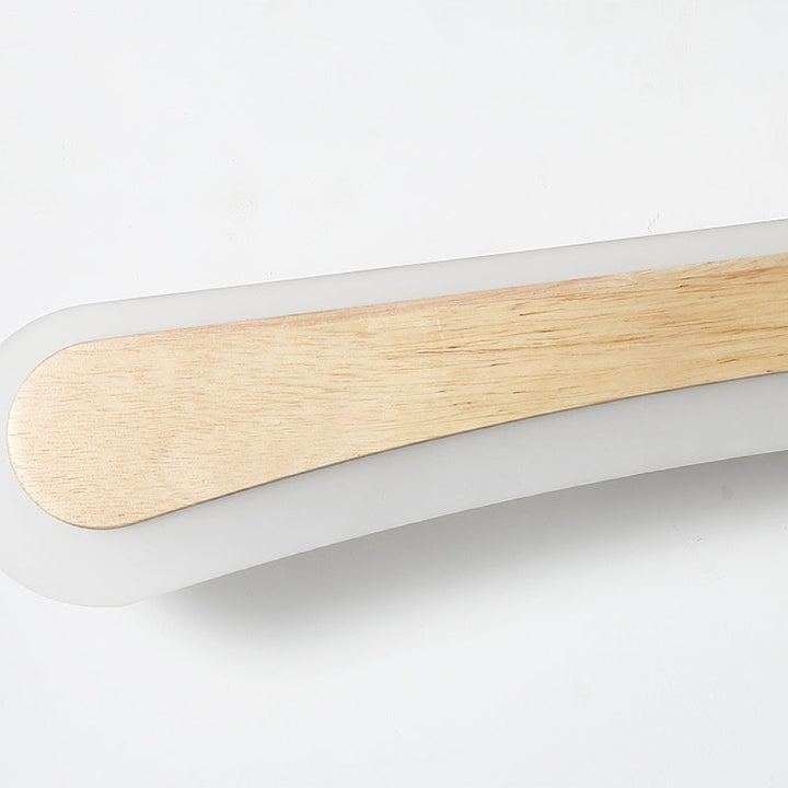 Stornfield | Modern Wooden Bathroom Wall Light with LED Lighting and Acrylic Shade