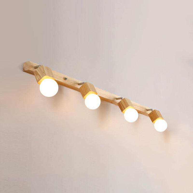 Stornfield | Modern Wooden Makeup Mirror with Light, Adjustable Wall Arm, Cosmetic Wall Lights for Bathroom