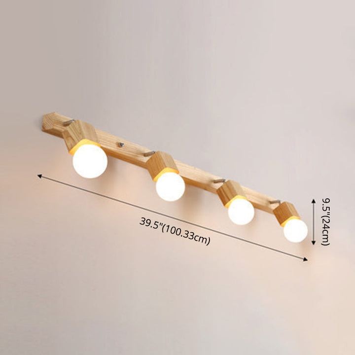 Stornfield | Modern Wooden Makeup Mirror with Light, Adjustable Wall Arm, Cosmetic Wall Lights for Bathroom