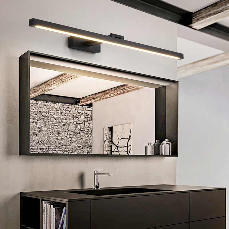 Rectangular Vanity Wall Light Fixtures Nordic Minimalist Style Aluminum Single Vanity Light | Stornfield