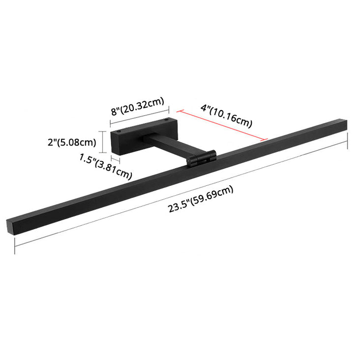 Rectangular Vanity Wall Light Fixtures Nordic Minimalist Style Aluminum Single Vanity Light | Stornfield