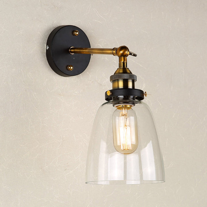 Oval Vanity Wall Light Fixtures Retro Industrial Style Glass Single  Vanity Light | Stornfield