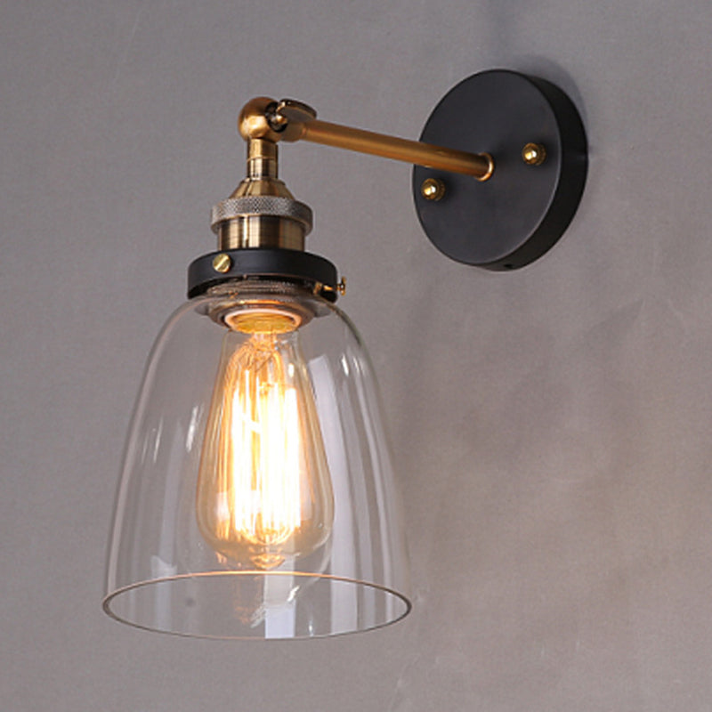 Oval Vanity Wall Light Fixtures Retro Industrial Style Glass Single  Vanity Light | Stornfield