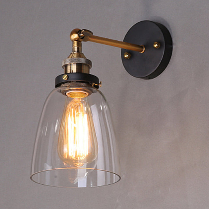 Oval Vanity Wall Light Fixtures Retro Industrial Style Glass Single  Vanity Light | Stornfield