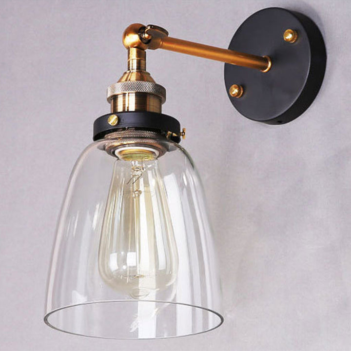 Oval Vanity Wall Light Fixtures Retro Industrial Style Glass Single  Vanity Light | Stornfield
