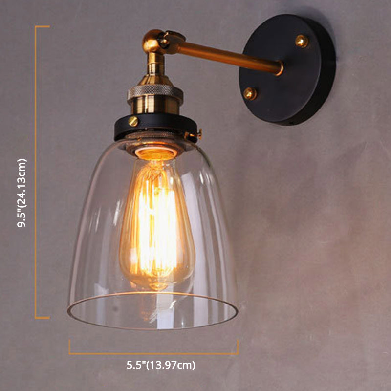 Oval Vanity Wall Light Fixtures Retro Industrial Style Glass Single  Vanity Light | Stornfield
