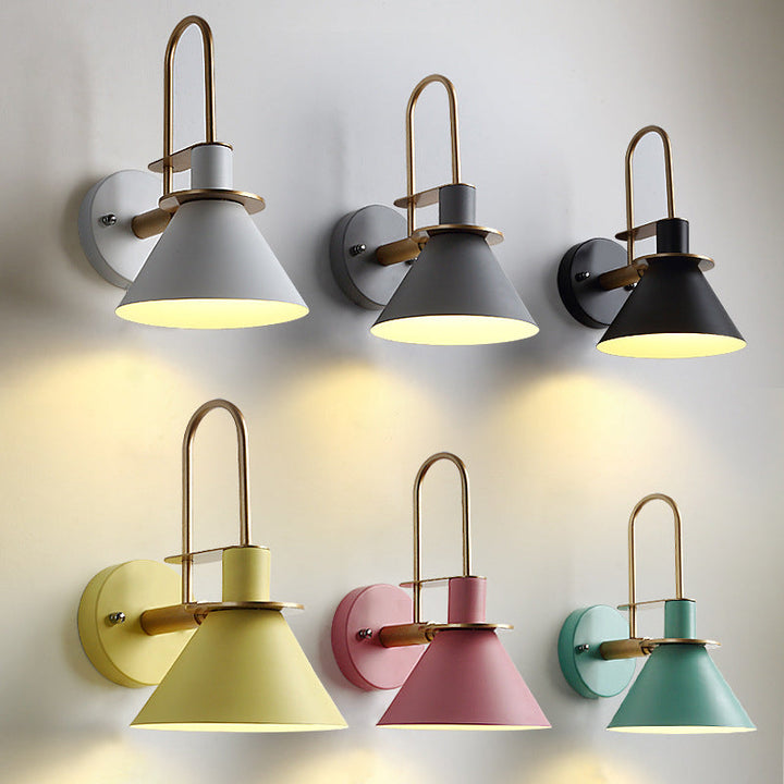 Macaroon Style Wall Mount Light Fixture Metal Colorful Sconce Light for Hotel Bedroom | Stornfield